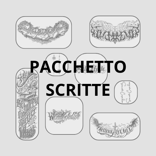 Pacchetto Scritte